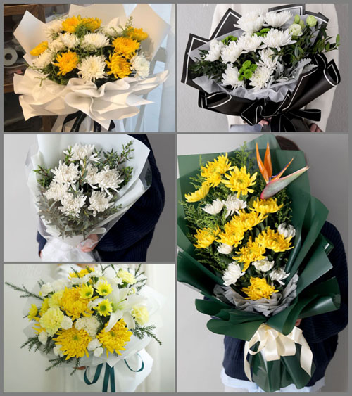 山东烟台蓬莱市北沟镇三十里店村白事花束代送